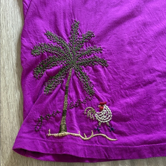 Johnny Was Kai Relaxed Short Sleeve Boxy Tee Shirt Magenta Size XL Women’s - Picture 7 of 13